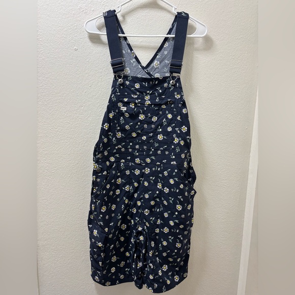 Duluth Trading Co Heirloom gardening bib overalls shortalls size small daisy - Picture 2 of 8